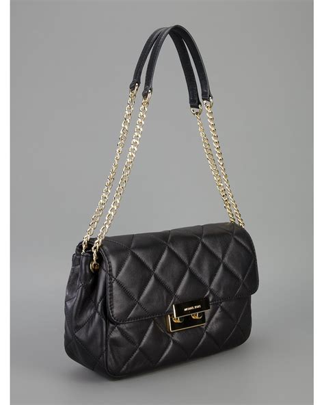 pink quilted michael kors bag|Michael Kors large shoulder bag.